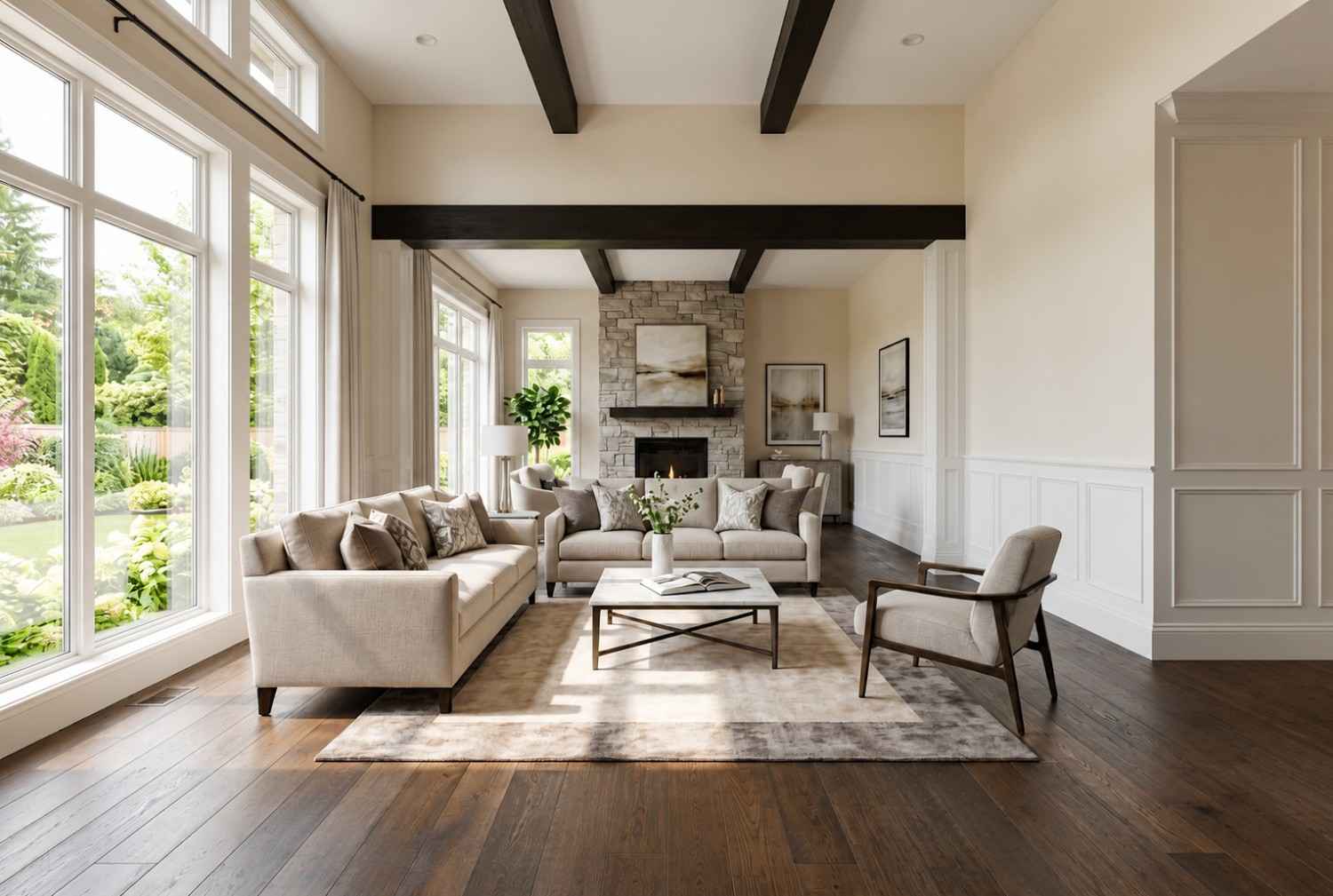Modern living room showcasing advanced moisture monitoring and indoor environmental assessment technology. Smart moisture detection system tracks humidity levels, identifies water intrusion risks, and supports mold prevention. Professional moisture inspection services help protect hardwood floors, walls, and furnishings while maintaining healthy indoor air quality and property value.