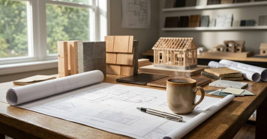 Custom home building plans and materials.